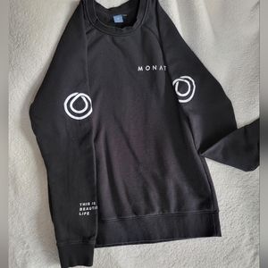 Black hoodie size m brand monat like new